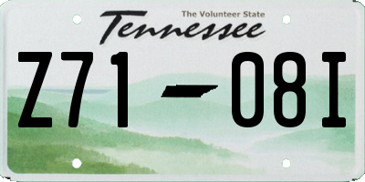 TN license plate Z7108I
