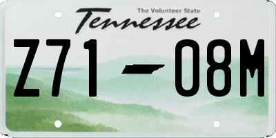 TN license plate Z7108M