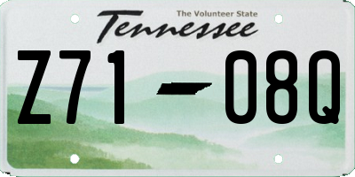 TN license plate Z7108Q