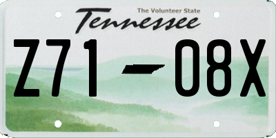TN license plate Z7108X