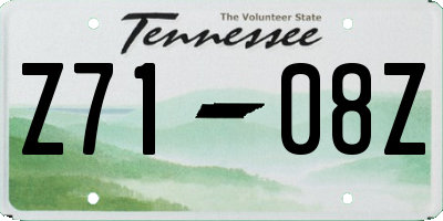 TN license plate Z7108Z