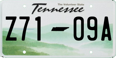 TN license plate Z7109A