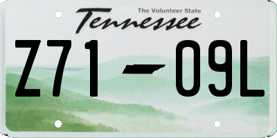TN license plate Z7109L