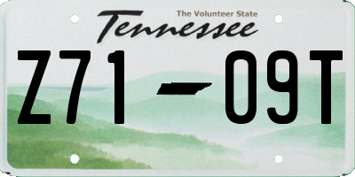 TN license plate Z7109T