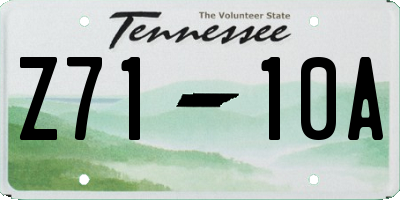 TN license plate Z7110A