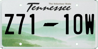 TN license plate Z7110W