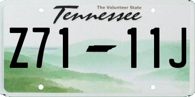 TN license plate Z7111J