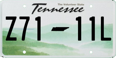 TN license plate Z7111L