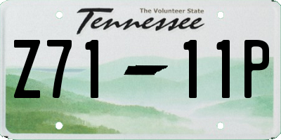 TN license plate Z7111P