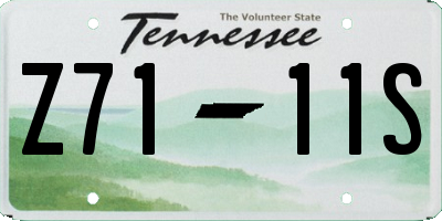 TN license plate Z7111S