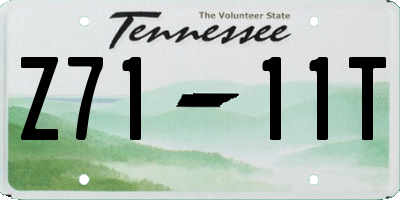 TN license plate Z7111T