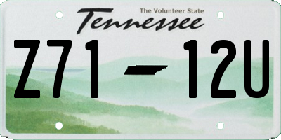 TN license plate Z7112U