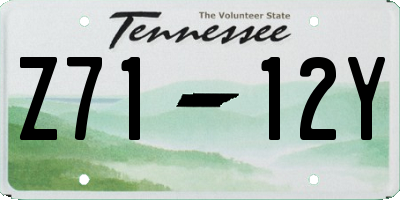 TN license plate Z7112Y