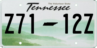 TN license plate Z7112Z