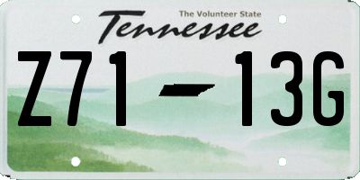TN license plate Z7113G
