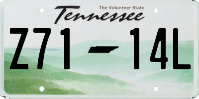 TN license plate Z7114L