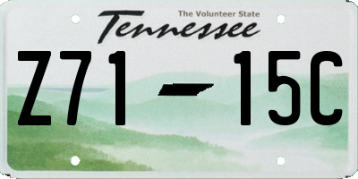 TN license plate Z7115C