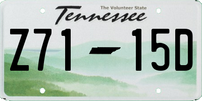 TN license plate Z7115D