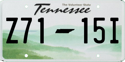 TN license plate Z7115I