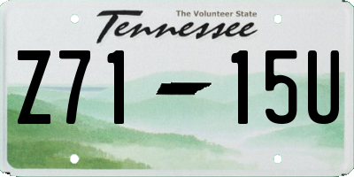 TN license plate Z7115U