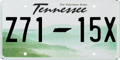 TN license plate Z7115X