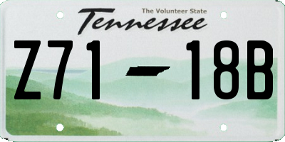 TN license plate Z7118B