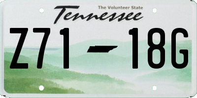 TN license plate Z7118G