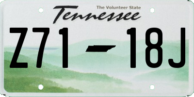 TN license plate Z7118J