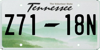 TN license plate Z7118N