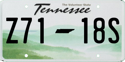 TN license plate Z7118S