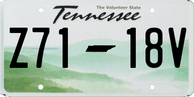 TN license plate Z7118V