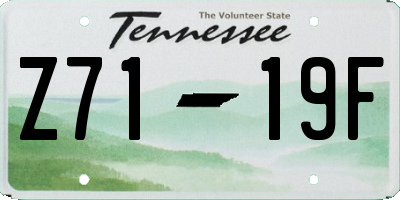 TN license plate Z7119F