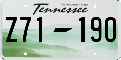 TN license plate Z7119O