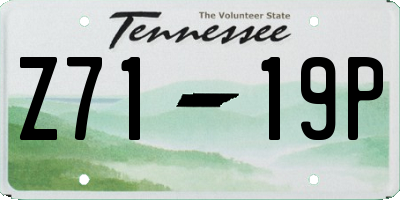 TN license plate Z7119P