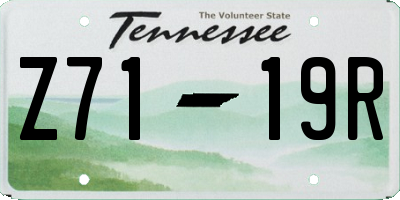 TN license plate Z7119R