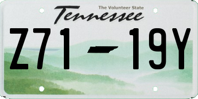 TN license plate Z7119Y