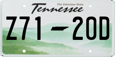 TN license plate Z7120D