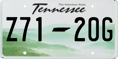 TN license plate Z7120G