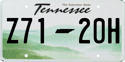 TN license plate Z7120H