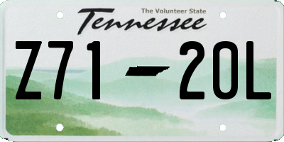 TN license plate Z7120L