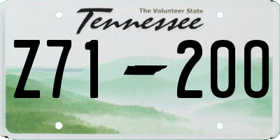 TN license plate Z7120O