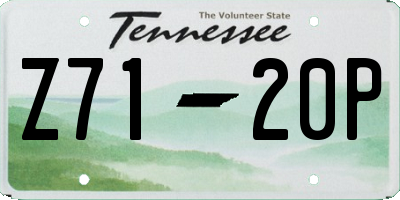 TN license plate Z7120P