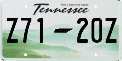 TN license plate Z7120Z