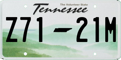TN license plate Z7121M