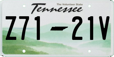 TN license plate Z7121V