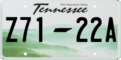 TN license plate Z7122A