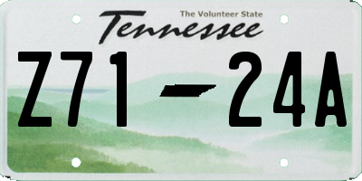 TN license plate Z7124A