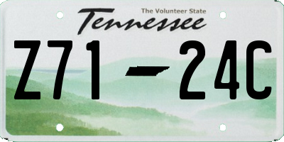 TN license plate Z7124C
