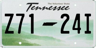 TN license plate Z7124I