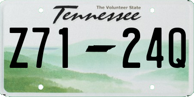 TN license plate Z7124Q